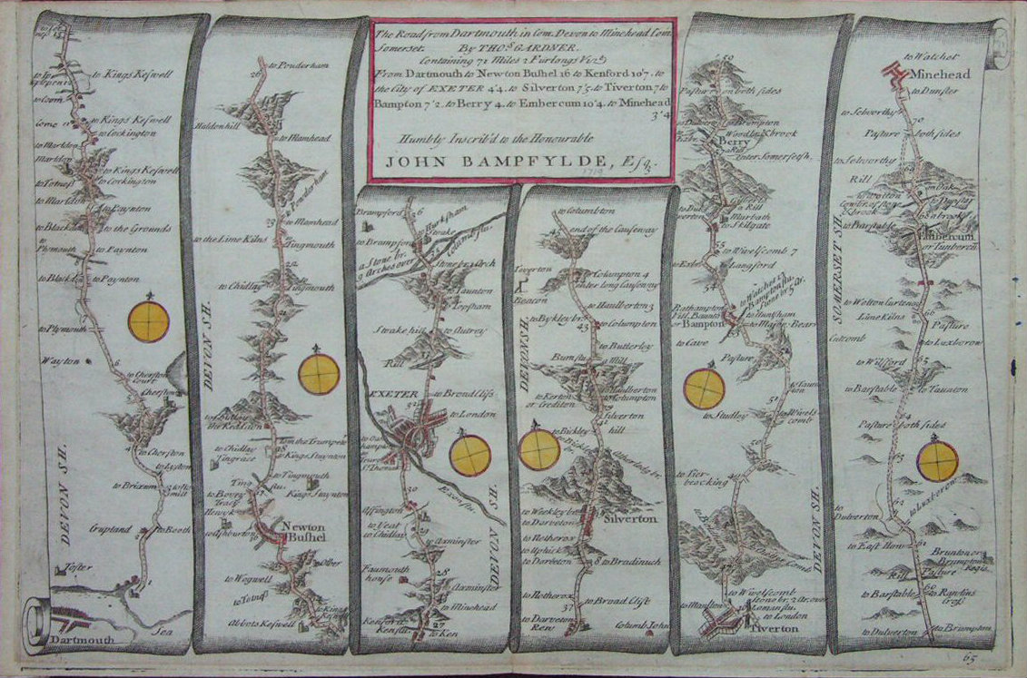 Map of Devon